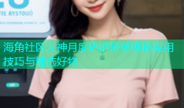 海角社区大神月度热销榜单揭秘实用技巧与精选好物