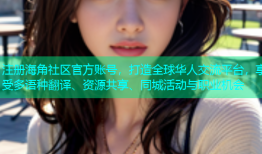 注册海角社区官方账号，打造全球华人交流平台，享受多语种翻译、资源共享、同城活动与职业机会