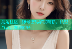 海角社区：账号密码解锁精彩，私密互动，发现同好
