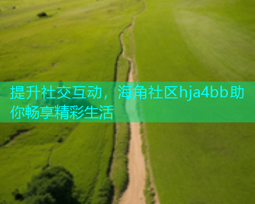 提升社交互动，海角社区hja4bb助你畅享精彩生活